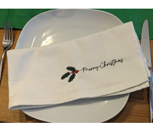 ADVENTSKALENDER 23. Dezember - Stickdatei - Merry Christmas Mistel